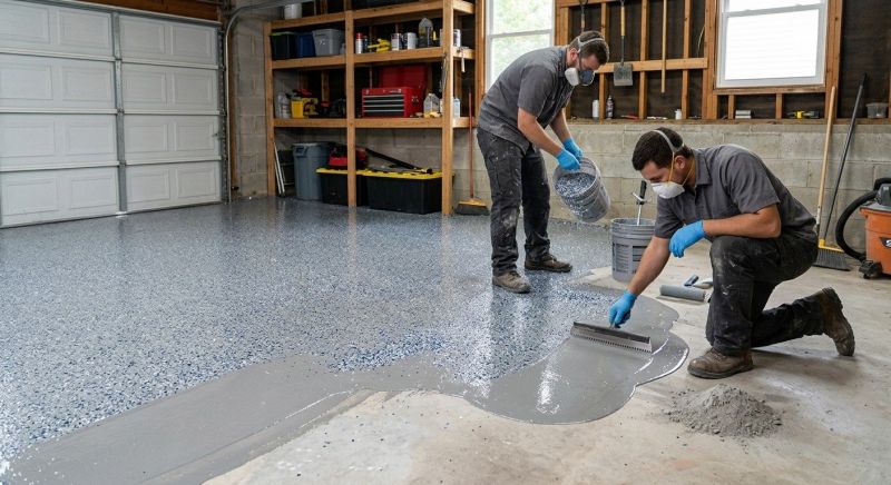Epoxy Garage Flooring Installation in Fairfax, VA